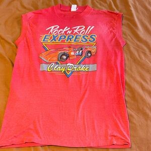 Rock n Roll Express Red Graphic vintage  Tee